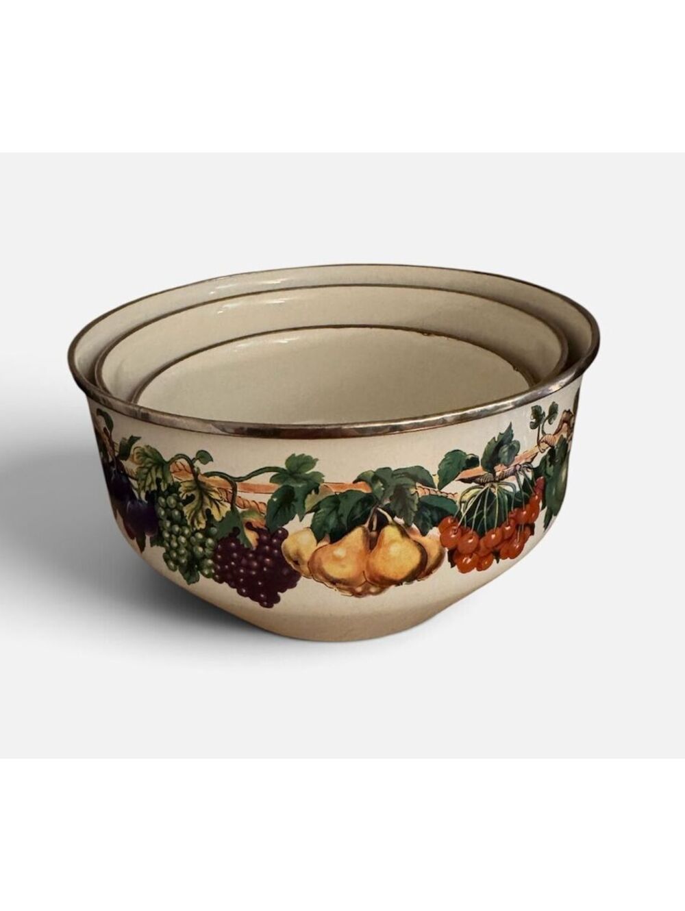 Tabletops Unlimited Vitroceramic Kensington Garden Nesting Bowls (3 Piece)